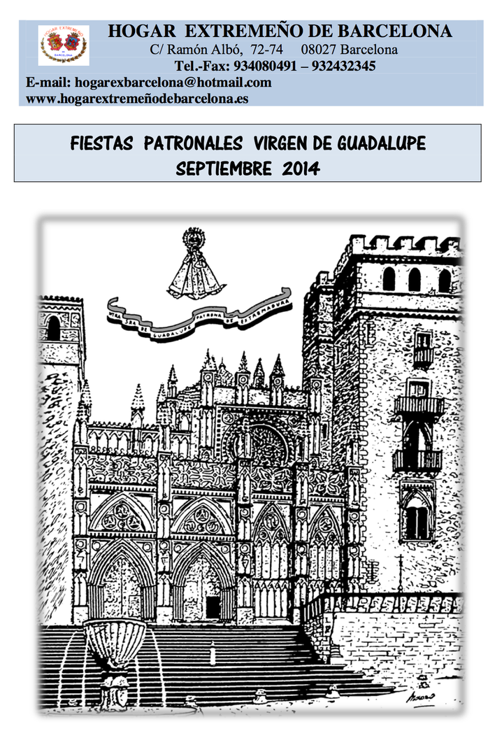 "Fiestas patronales Virgen de Guadalupe 2014" en el Hogar Extremeño de Barcelona