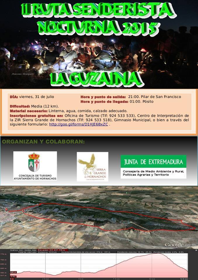 II Ruta Senderista Nocturna 2015 "La Guzaina" 2015