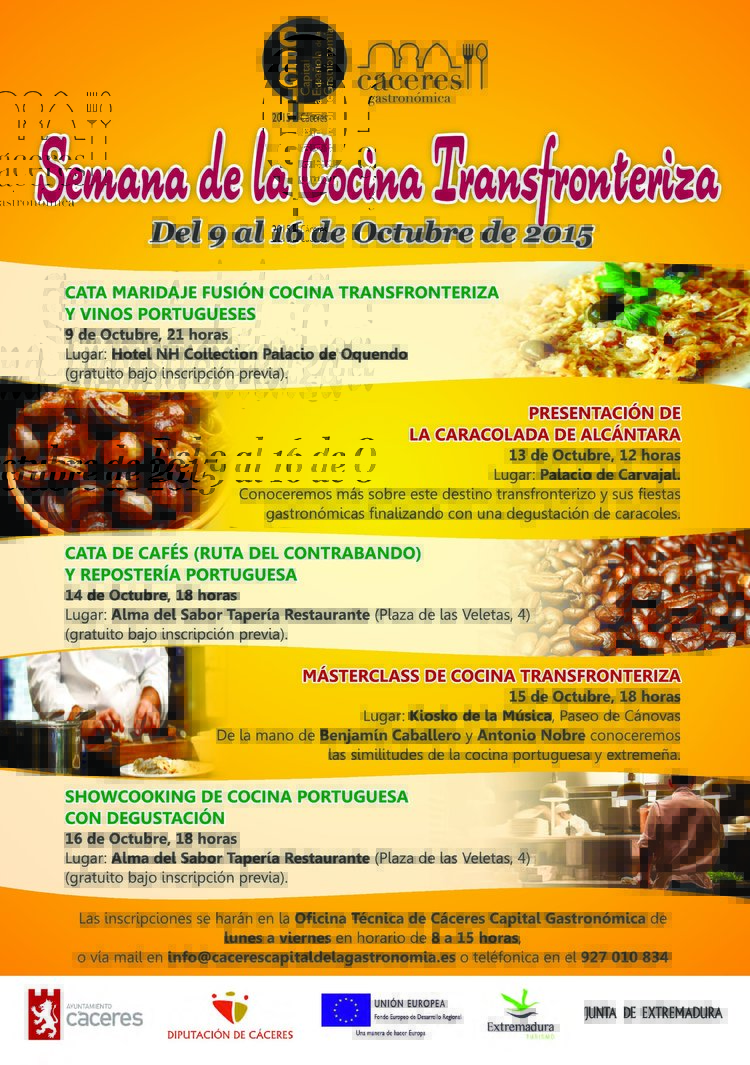Semana de la cocina Transfronteriza -  Cáceres Capital de la Gastronomía 2015