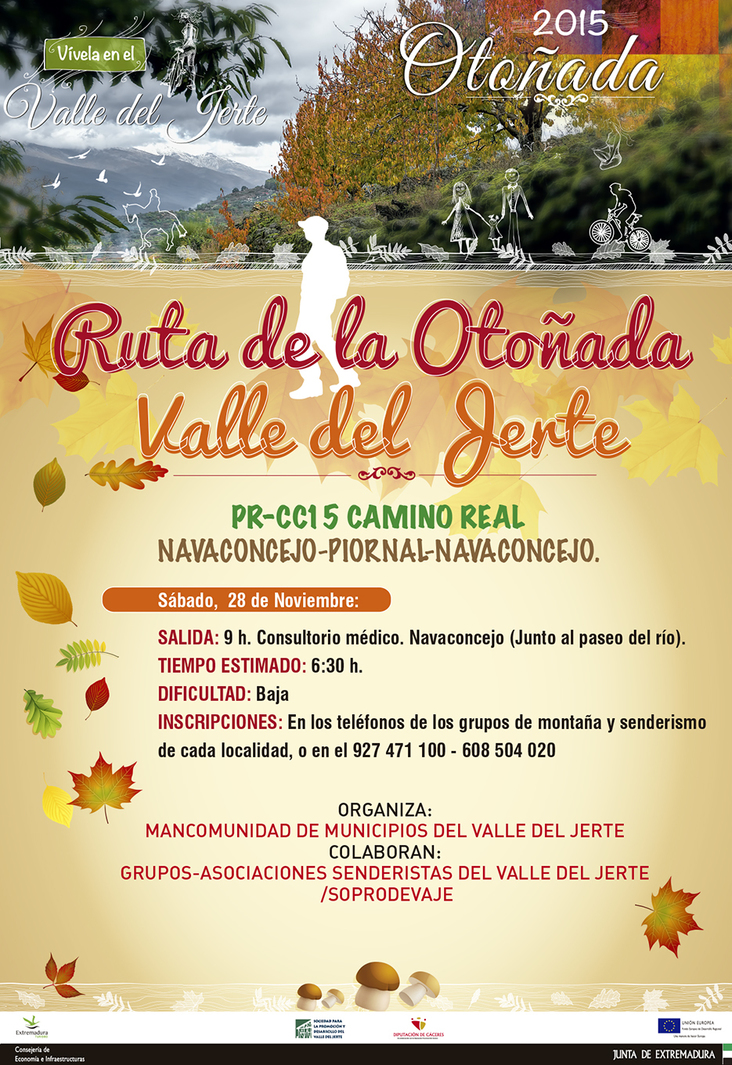 Normal ruta senderista pr cc15 camino real navarconcejo piornal otonada 2015
