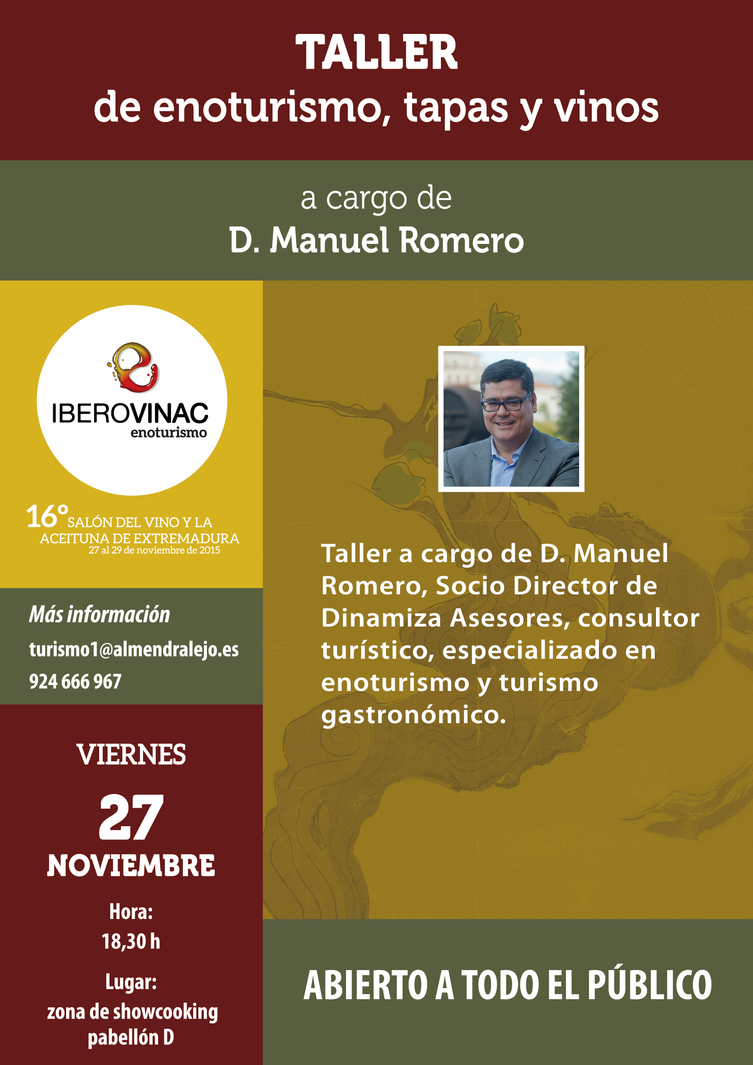 "Taller de enoturismo, tapas y vinos" a cargo de Manuel Romero - IBEROVINAC 2015