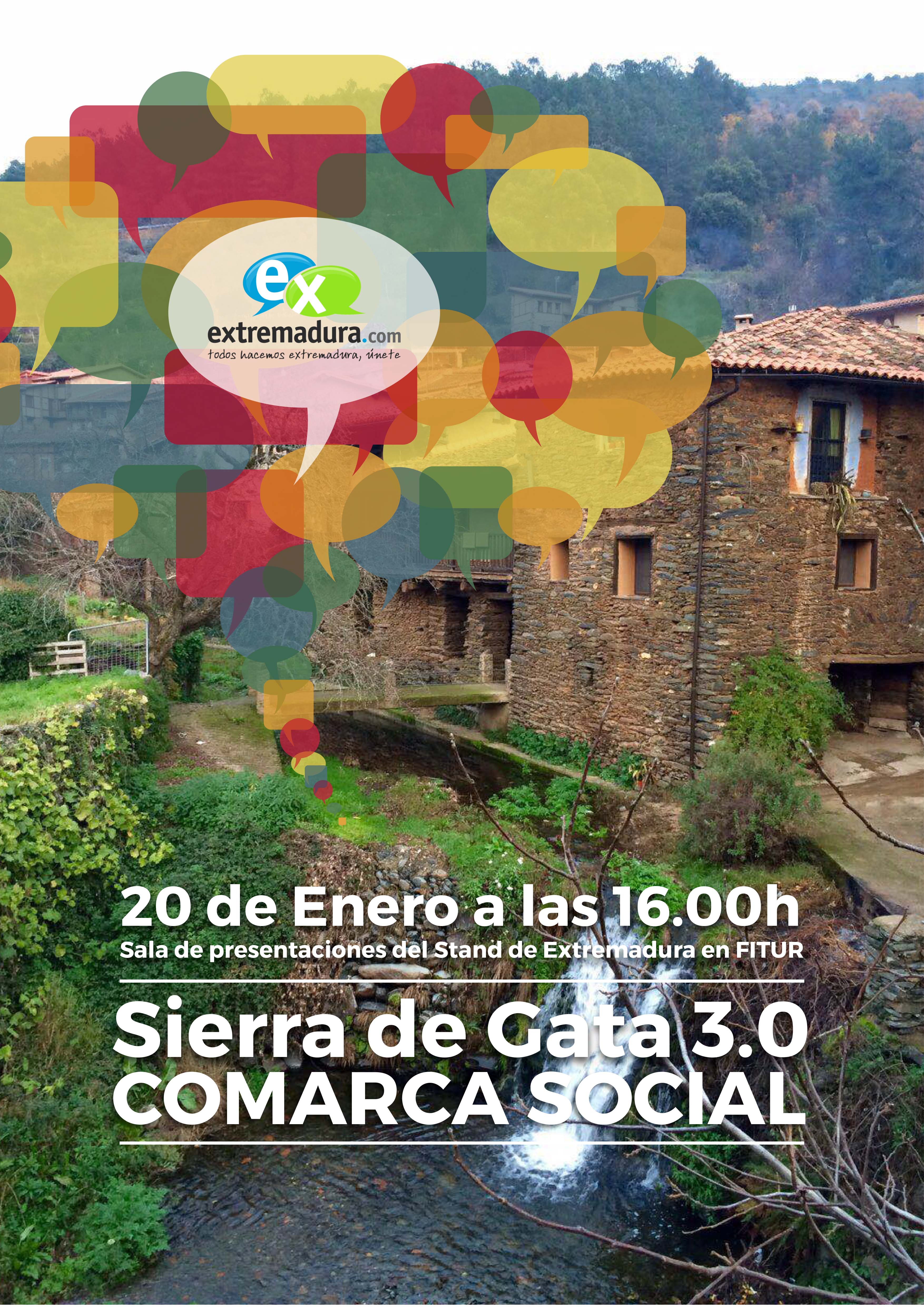Presentacion sierra de gata 3 0 comarca social en fitur 2016