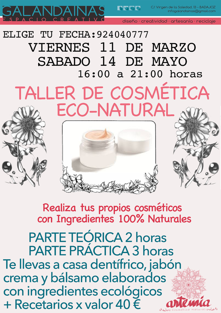 Normal taller de cosmetica eco natural en badajoz