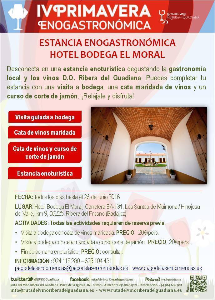 Estancia enogastronómica en el Hotel Bodeja el Moral de Ribera del Fresno