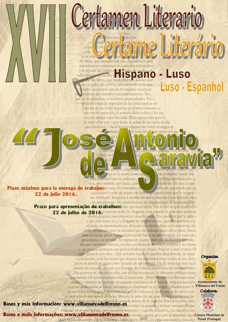 XVII Certamen Literario Hispano-Luso "José Antonio de Saravia"