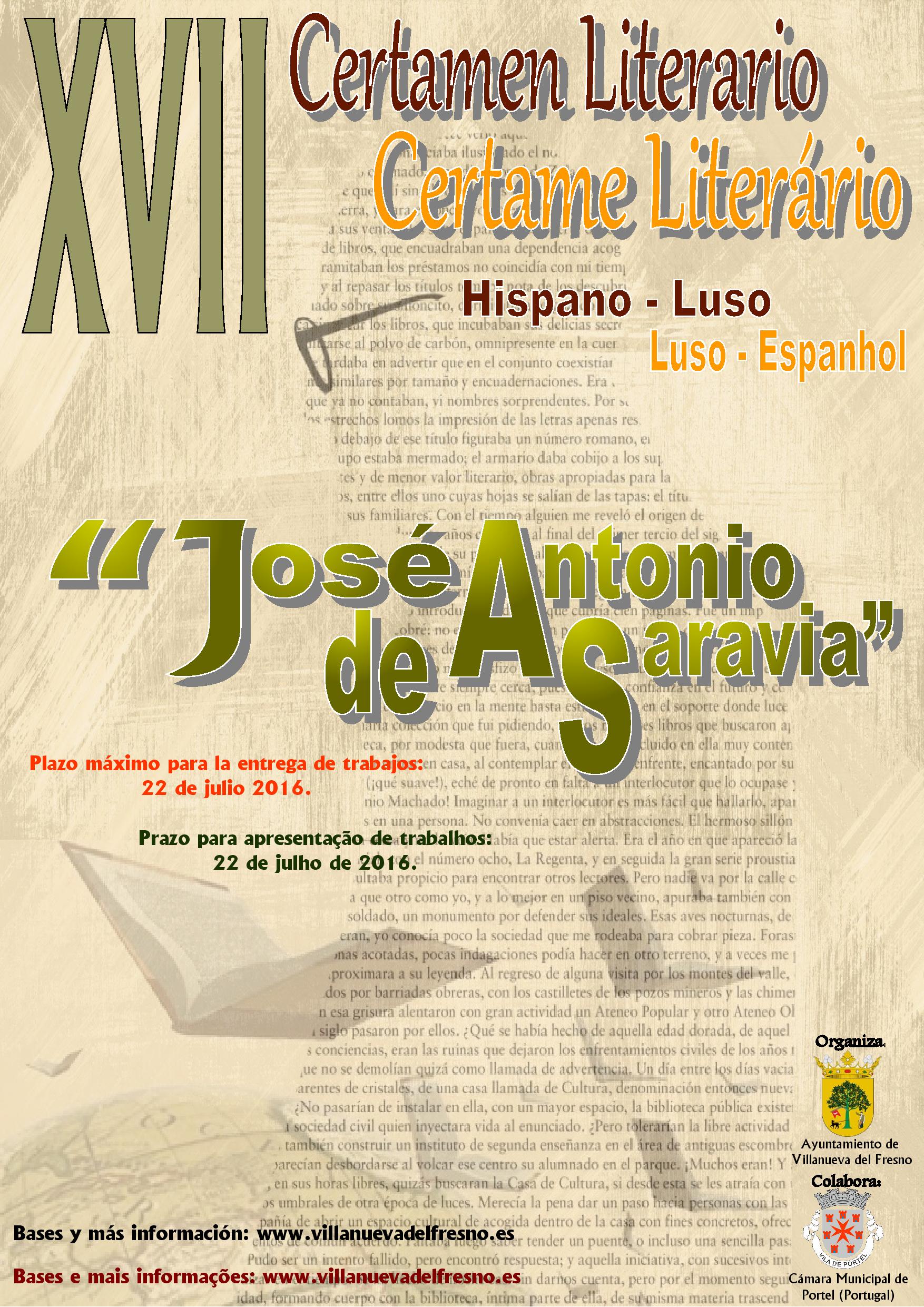 Xvii certamen literario hispano luso jose antonio de saravia