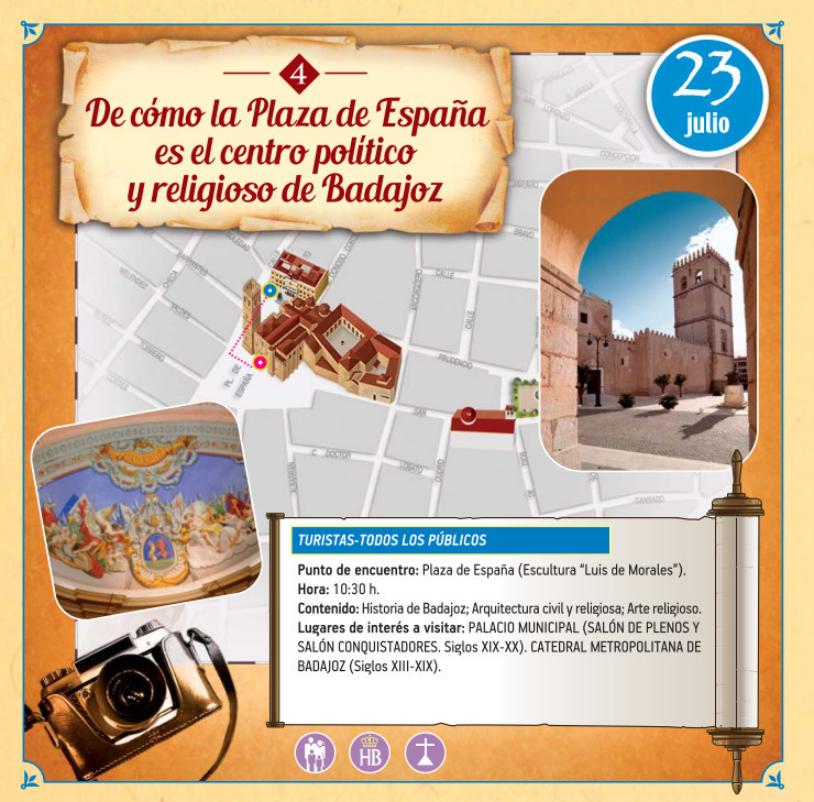 Visita guiada a la Plaza de España de Badajoz