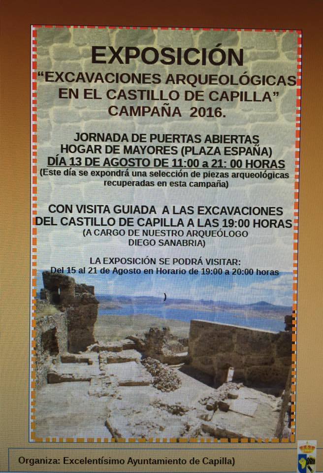 Normal exposicion excavaciones arqueologicas en el castillo de capilla