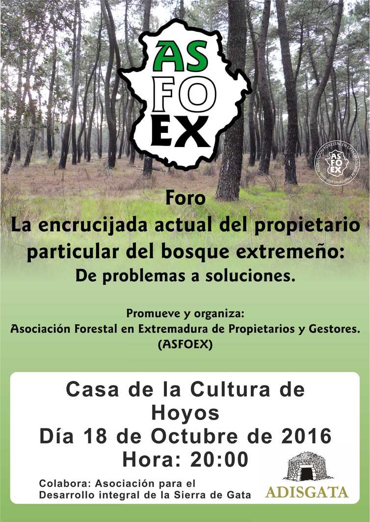 Foro "La Encrucijada actual del propietario particular del bosque extremeño: De problemas a soluciones".
