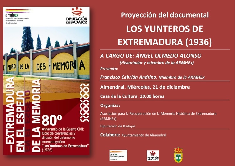 Proyección del documental Los Yunteros en Almendral