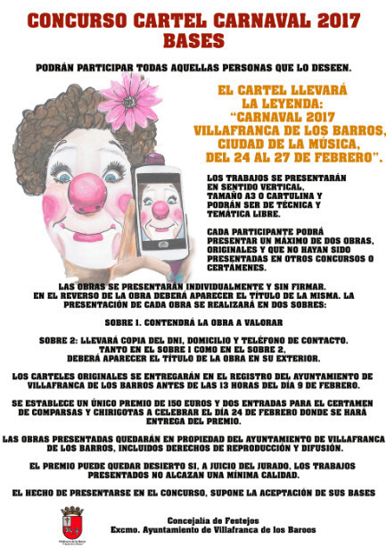 Normal concurso cartel de carnaval 2017 en villafranca de los barros