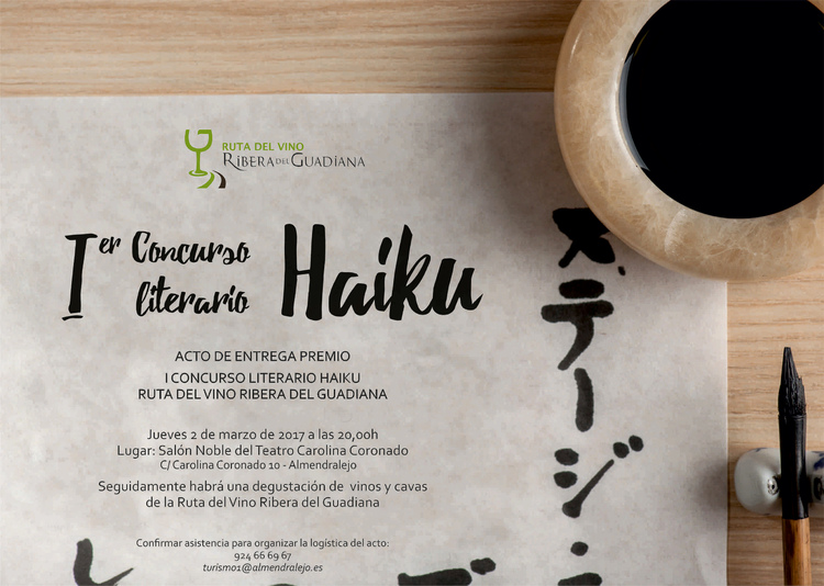 Entrega de Premios I Concurso Literario #Haiku " Ruta del Vino Ribera del Guadiana"