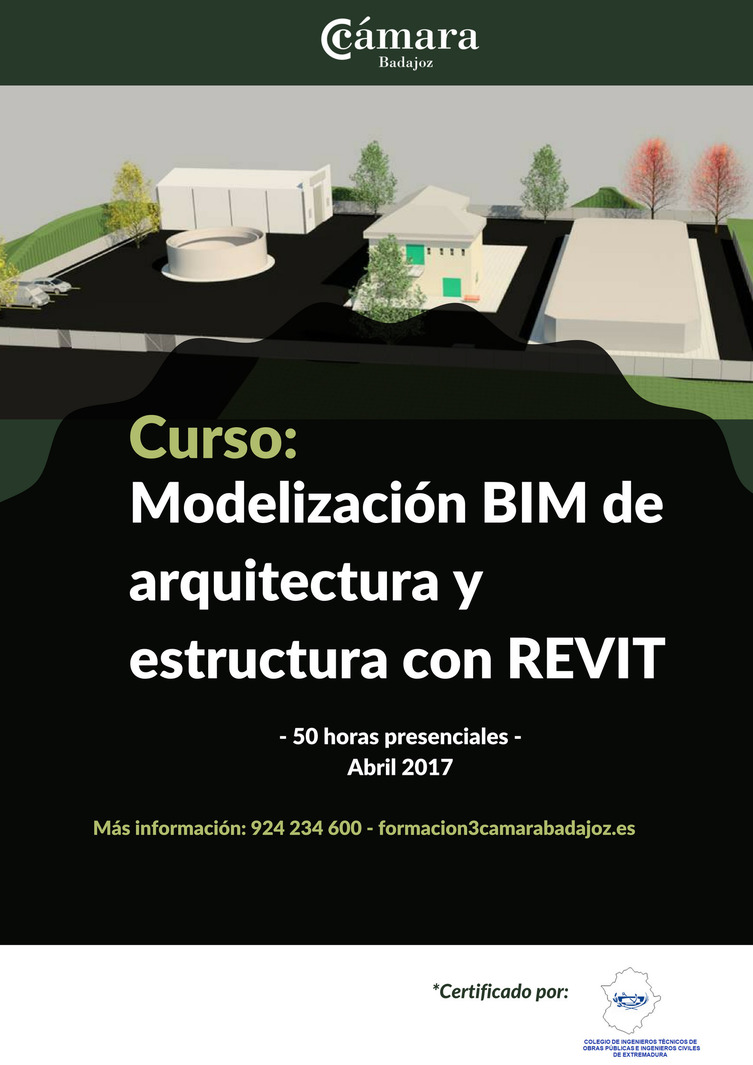 Curso de Modelización BIM de arquitectura y estructura con Revit en Badajoz