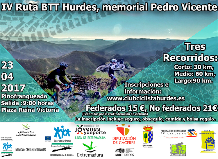 IV Ruta Cicloturista "BTT Hurdes-Memorial Pedro Vicente" - Pinofranqueado