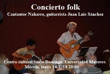 Concierto folk de Naharro en Mérida