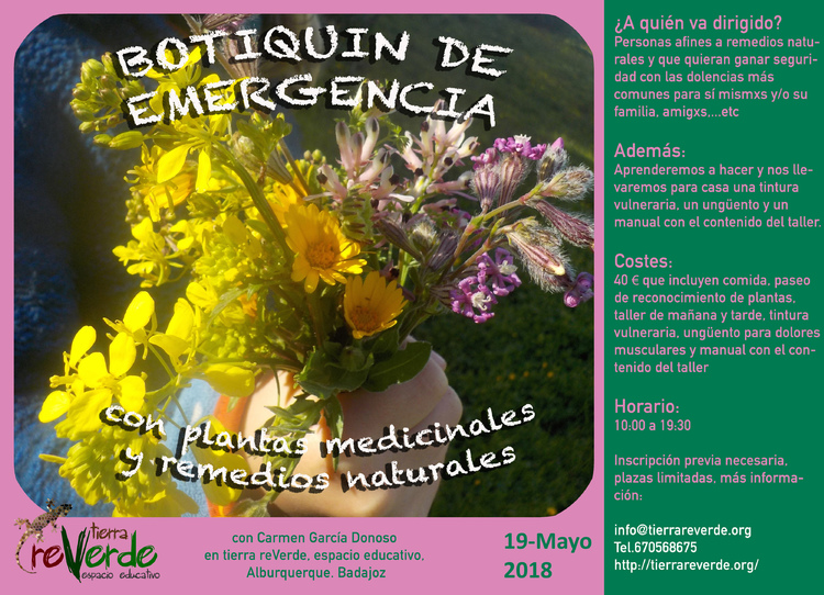 Taller Botiquín de Emergencias con plantas medicinales y remedios naturales