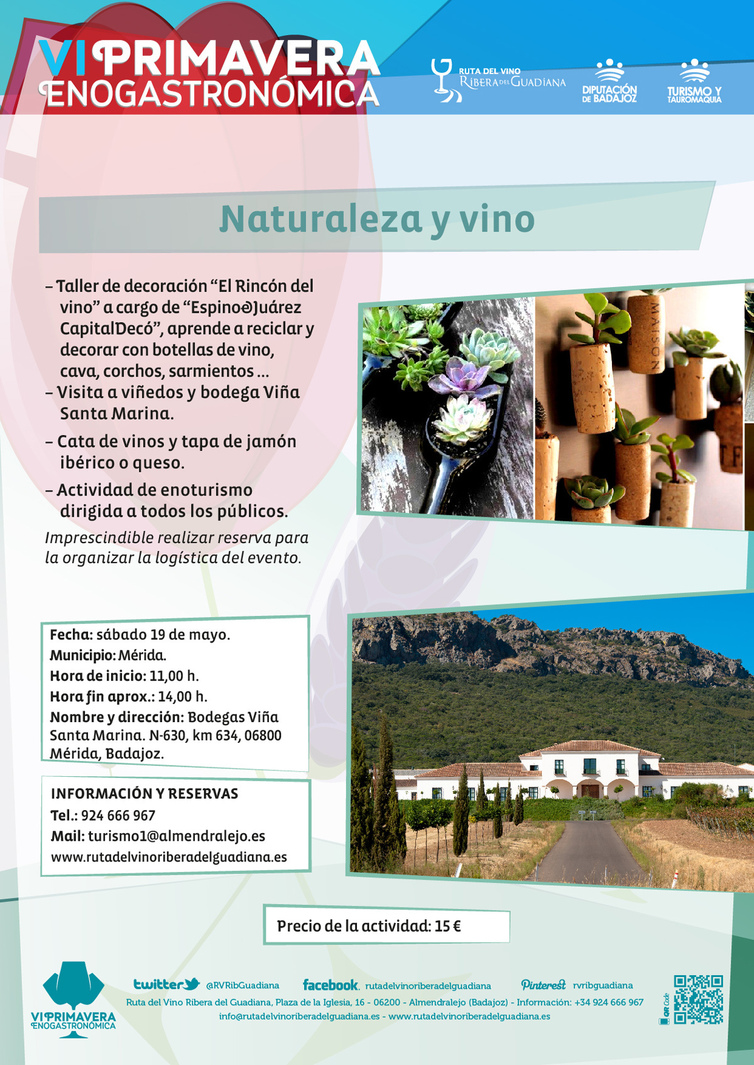 VI Primavera Enogastronómica - Jornada 'Naturaleza y vino' - Mérida