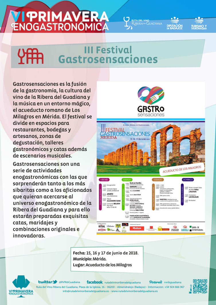 VI Primavera Enogastronómica - III Gastrosensaciones - Mérida