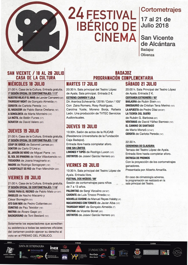 24º Festival Ibérico de Cinema - San Vicente de Alcántara