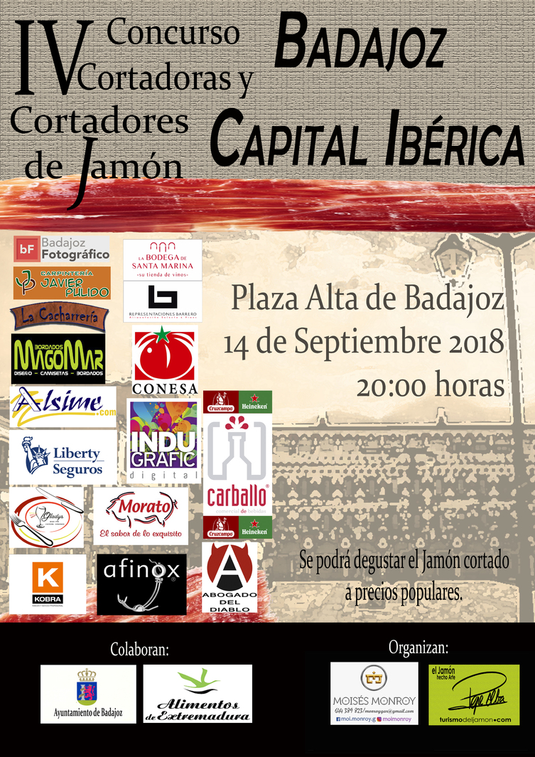 IV Concurso de Cortadores de Jamón Badajoz Capital Ibérica 2018