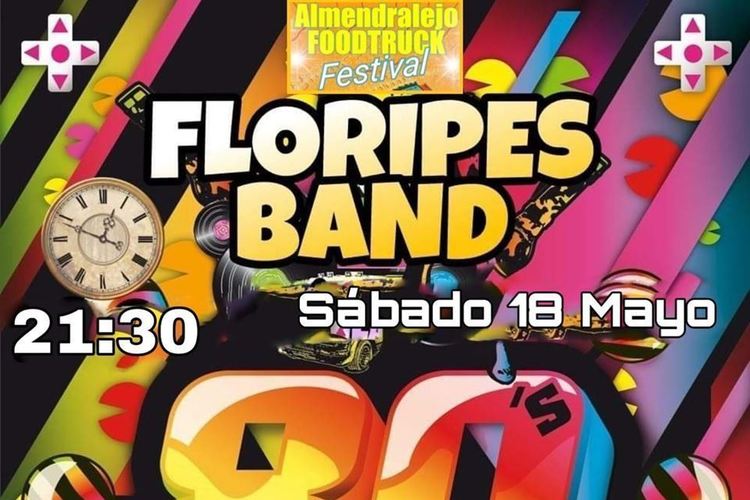 Concierto "Floripes Band" Pop/Rock de los 80`s en Almendralejo Foodtruck festival 2019