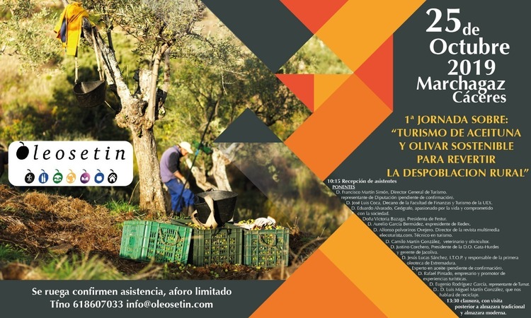 I Jornadas sobre: "Turismo de aceituna y olivar sostenible pare revertir la despoblación rural"