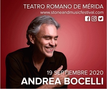 Concierto de Andrea Bocelli en Mérida - Stone & Music Festival 2020