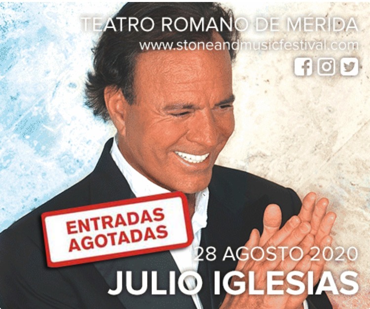 Concierto de Julio Iglesias en Mérida 2020 ( Extremadura - España)