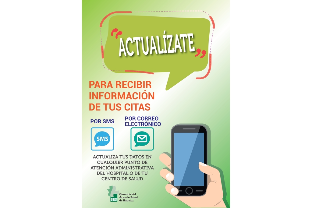 Los pacientes de Extremadura tendrán sus citas hospitalarias por sms y correo electrónico