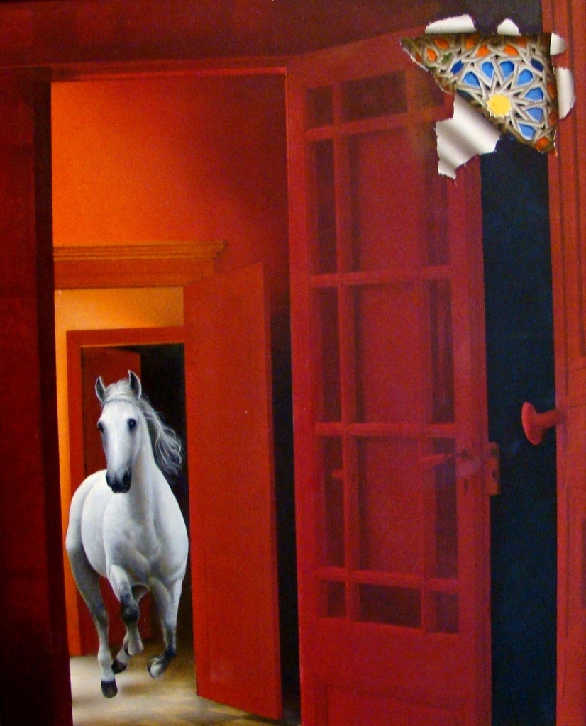 El caballo abandona el museo. 86x69
