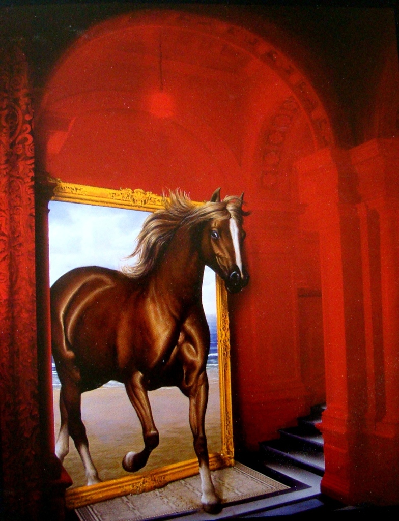 El caballo abandona el museo. 185x145