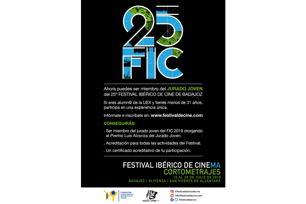 La Fundación Yuste y el Festival Ibérico de Cine invitan al alumnado universitario a formar parte del Jurado Joven