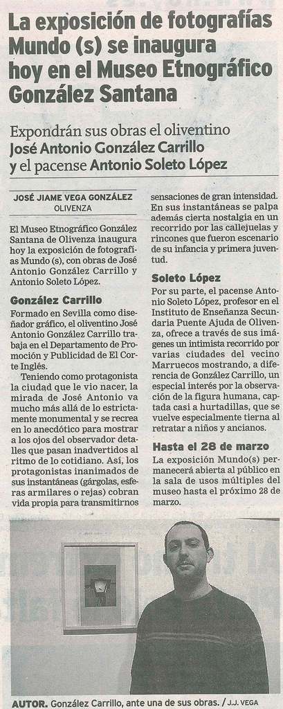Recorte diario "Hoy". 27 de febrero 2004