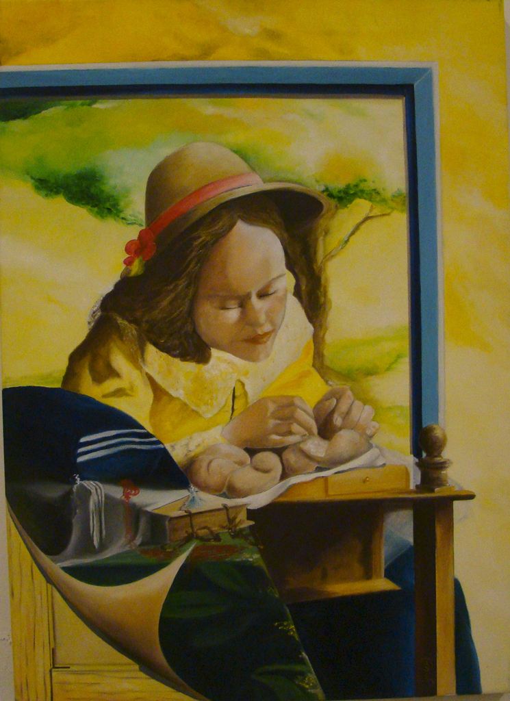 10 Minha Mãe Amassa o Pão   A Bordadeira (tributo) Johannes Vermeer Holanda