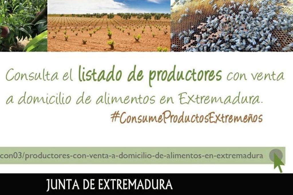 El directorio de Agricultura ya cuenta con 200 productores de alimentos de Extremadura con venta a domicilio