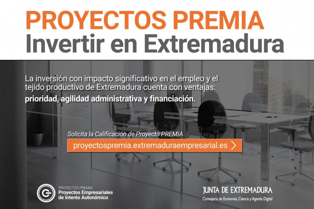 La Junta de Extremadura activa la web informativa sobre la calificación de 'Proyectos Premia'
