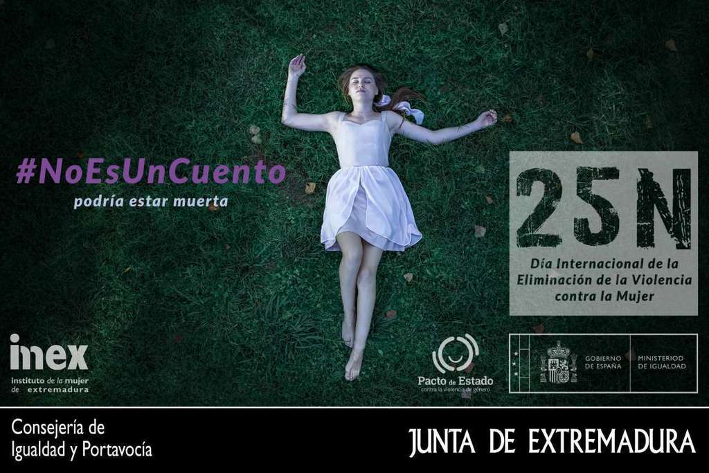 La campaña de la Junta de Extremadura para el 25-N, con el lema #NoEsUnCuento, estará dirigida a la población joven