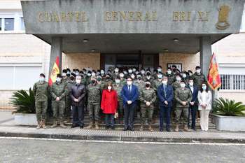 Vergeles agradece en nombre de la Junta de Extremadura a la Brigada Extremadura XI su labor durante la pandemia