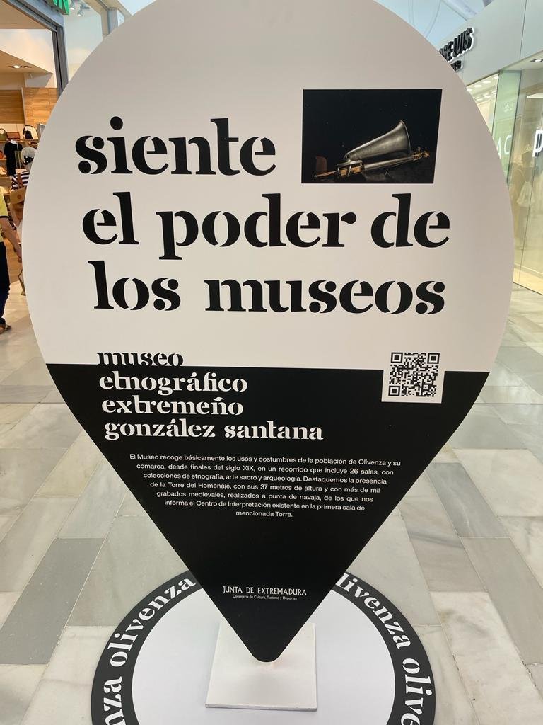 Geolocalizador del Museo Etnográfico Extremeño "González Santana" instalado en el Centro Comercial El Faro  de Badajoz