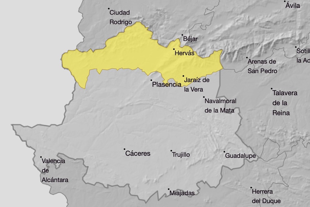 El 112 Extremadura activa la alerta amarilla para este miércoles y jueves ante la previsión de lluvias en la provincia de Cáceres