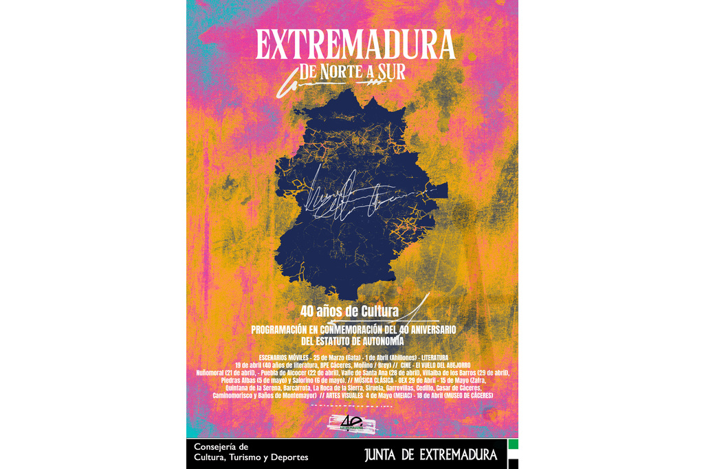 'Extremadura de norte a sur. 40 años de Cultura' llevará la música, el cine y las artes plásticas a todos los rincones de Extremadura