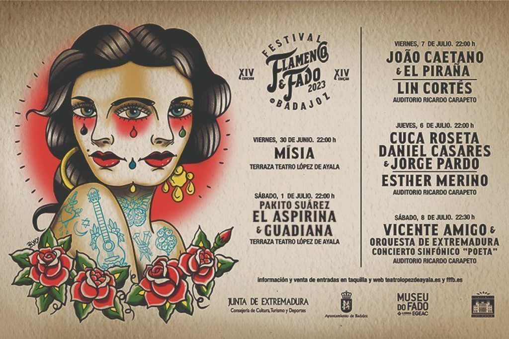 El XIV Festival de Flamenco y Fado de Badajoz ofrecerá siete conciertos del 30 de junio al 8 de julio