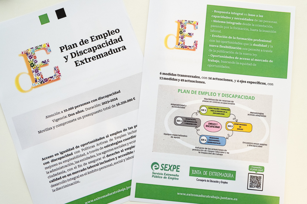 Ya está disponible en formato de lectura fácil el Plan de Empleo y Discapacidad de Extremadura