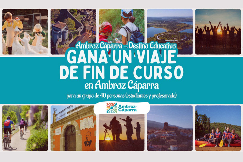 Diputación de Cáceres lanza un sorteo de viaje de fin de curso en su Campaña de Promoción de Turismo Educativo en Ambroz-Cáparra