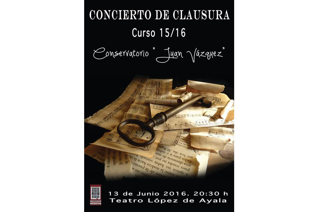 Alumnos y profesores del Conservatorio Profesional “Juan Vázquez” participan en el concierto de clausura del curso académico