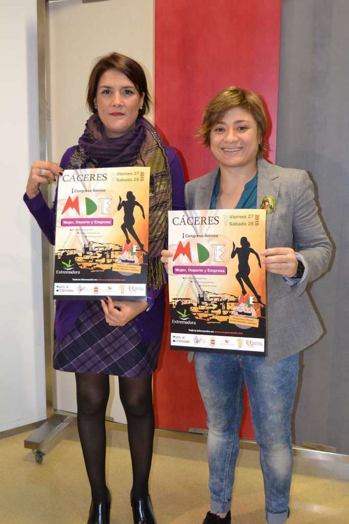 Conchi Bellorín y Elisa Barrientos en la presentación del I Congreso Ibérico Mujer, Deporte y Empresa