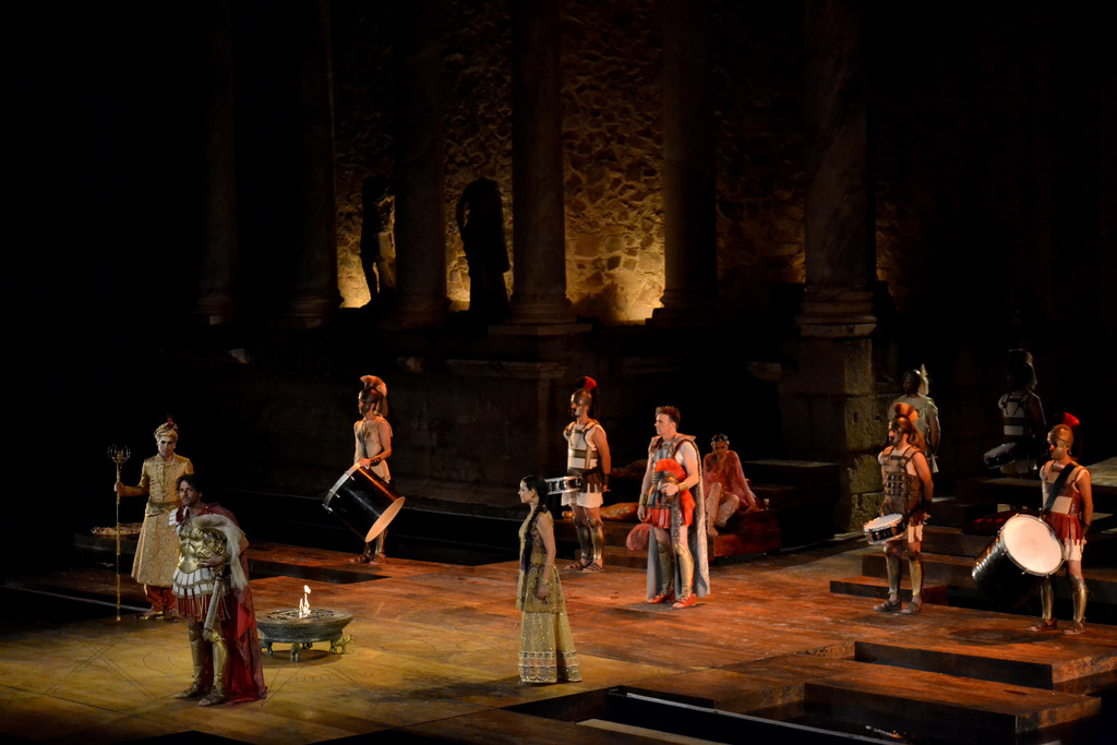 Representación de Alejandro Magno en el Teatro Romano de Mérida