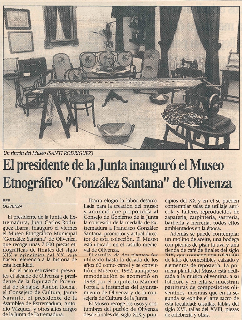 Recorte de prensa. Diario "Hoy" 14 de julio 1991