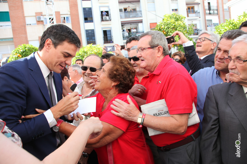 Pedro Sanchez PSOE  con Guillermo Fernández Vara - Presidente Junta Extremadura  2015-07-04-IMG_2265