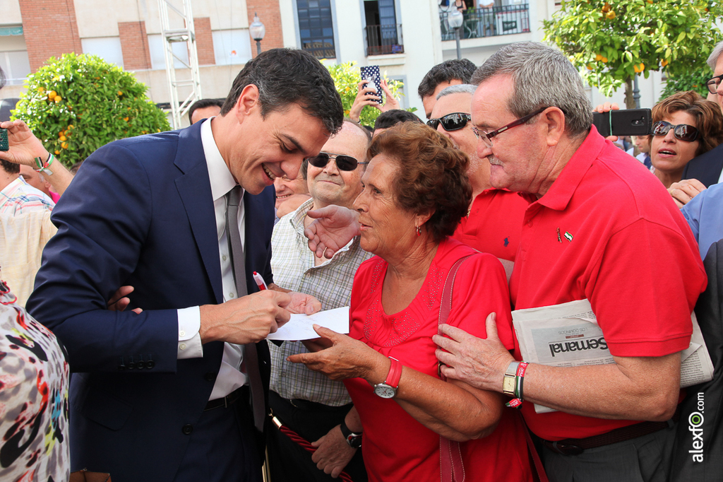 Pedro Sanchez PSOE  con Guillermo Fernández Vara - Presidente Junta Extremadura  2015-07-04-IMG_2268